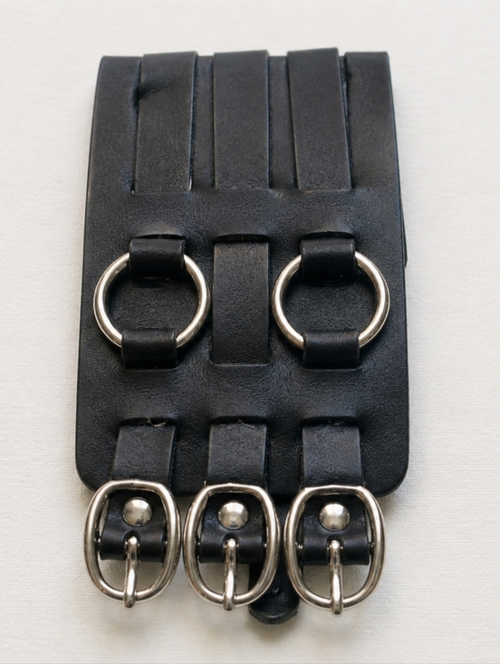 Spencer's Jewelry - 5 For $15 Black Belted Cuff with Silver Buckles